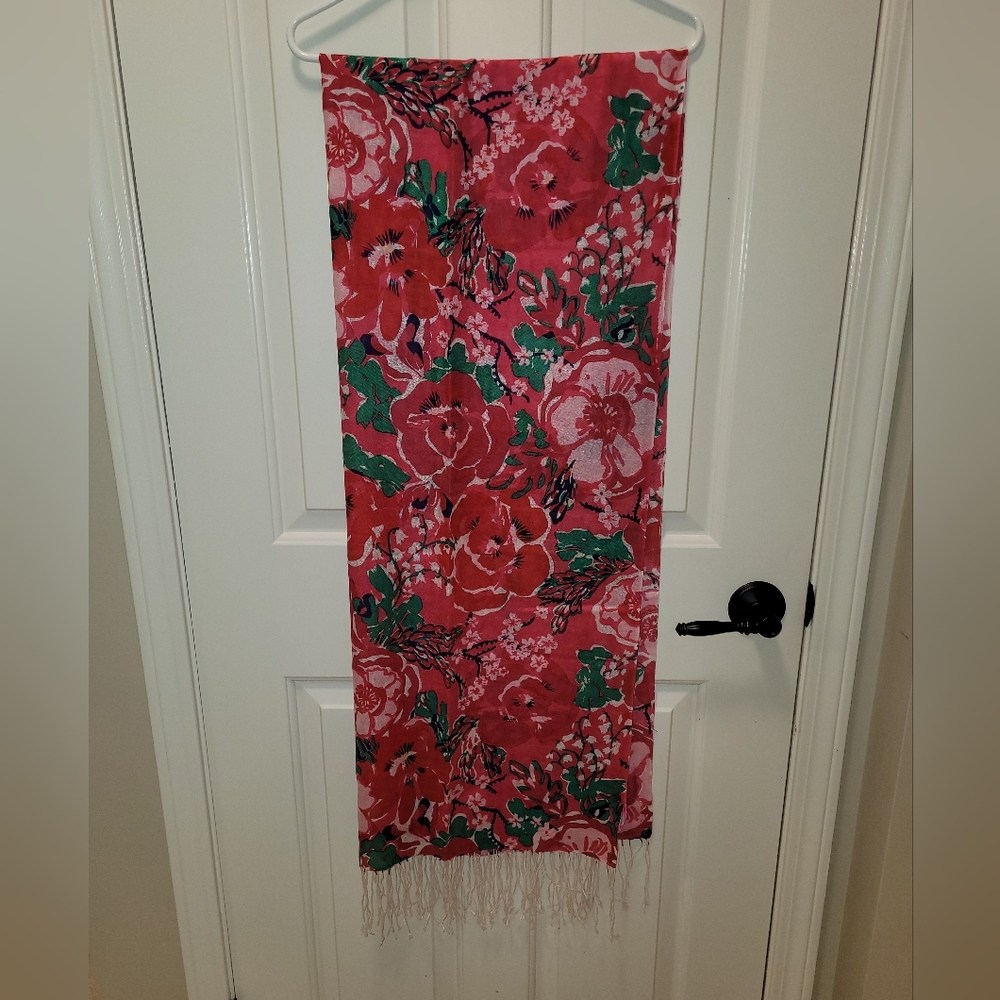 ❤️ Vintage Lilly Pulitzer Floral Murfee Scarf